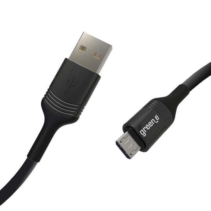 CABLE MICRO USB AVEC ATTACHE 2,5M NOIR : ascendeo grossiste Câbles
