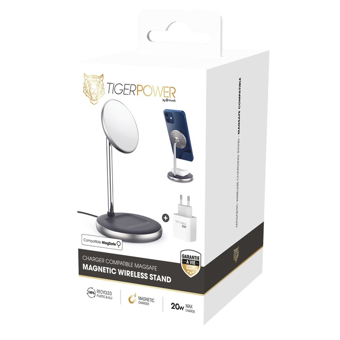 Image 4 TIGER POWER PACK SUPPORT CHARGEUR MAGSAFE & AIRPODS 20W + CHARGEUR SECTEUR 3663111159318 TGWIR0003 big