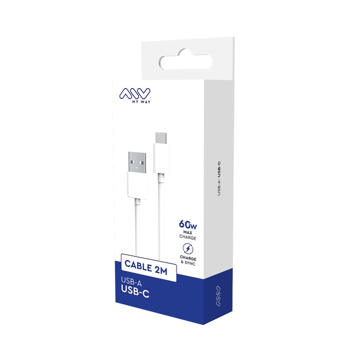 Image 2 CABLE USB-A USB-C 2M BLANC 3663111166705 MWUSC0040 big