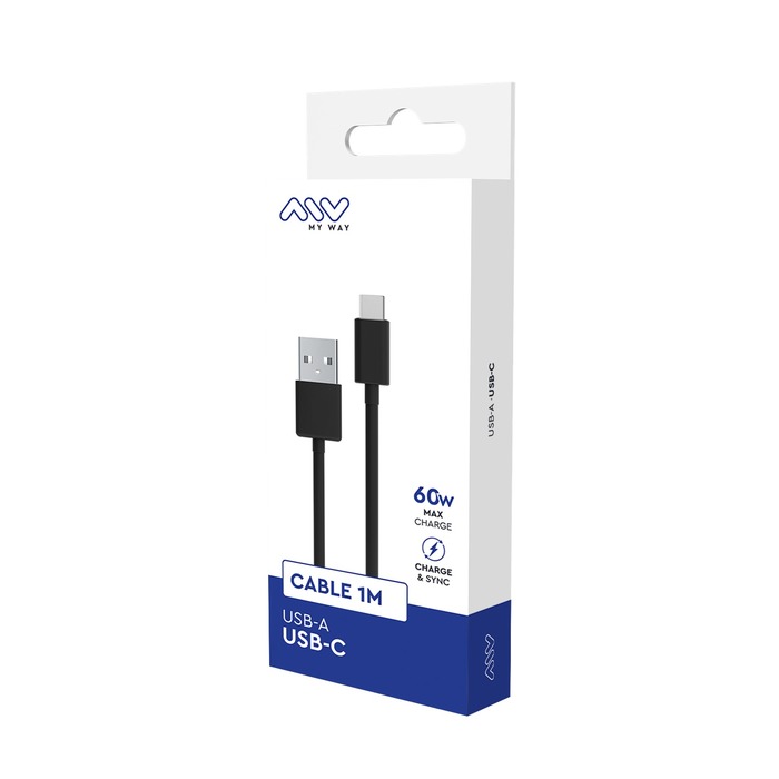 Image 2 CABLE USB-A USB-C 1M NOIR 3663111166682 MWUSC0036 big