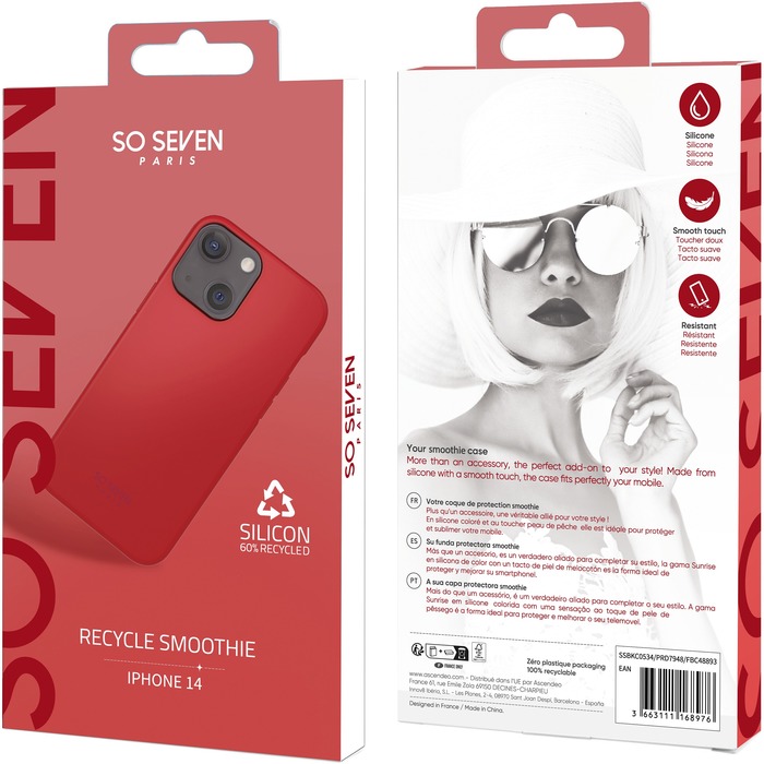 Image 2 COQUE SMOOTHIE RECYCLEE ROUGE IPHONE 14 3663111168976 SSBKC0534 big