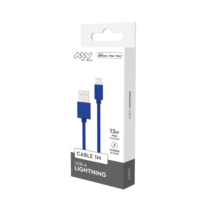 Image 2 CABLE USB-A LIGHTNING 1M BLEU 3663111166590 MWUSC0026 big