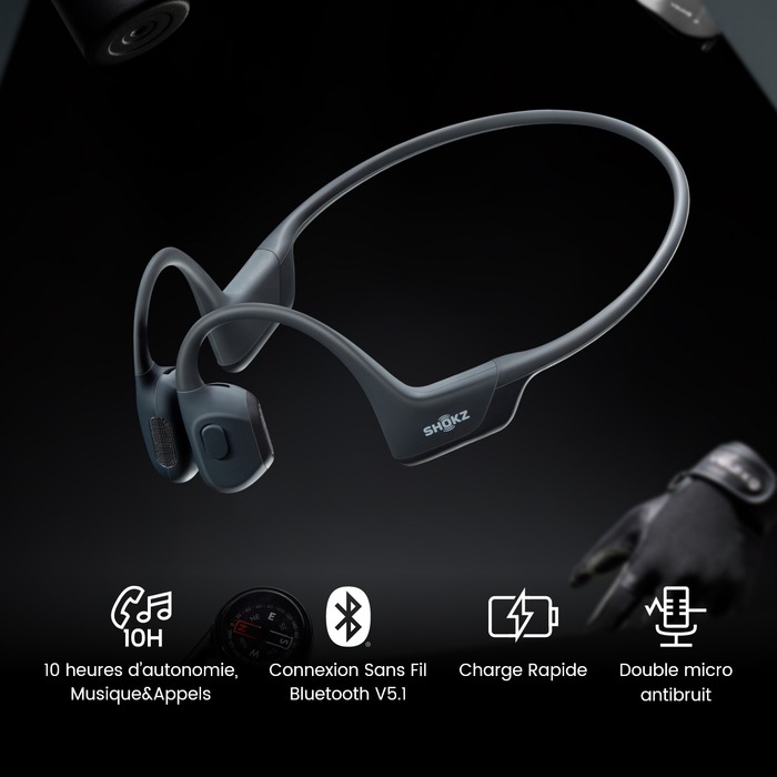Image 5 CASQUE BT CONDUCTION OSSEUSE OPEN RUN PRO MINI NOIR 0810092674115 S811MNBK big