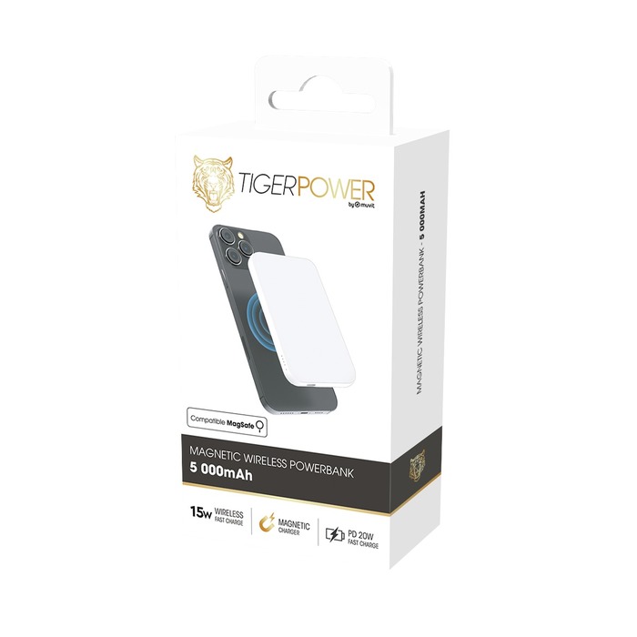 Batterie externe Rivacase compatible MagSafe 5 000 mAh et 20W