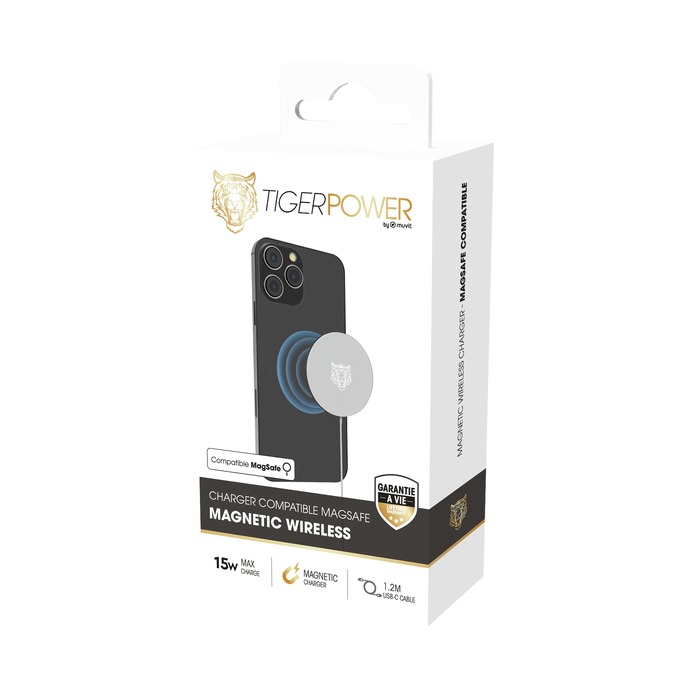 Image 4 TIGER POWER CHARGEUR SANS FIL MAGNETIQUE MAGSAFE 3663111171310 TGWIR0008 big