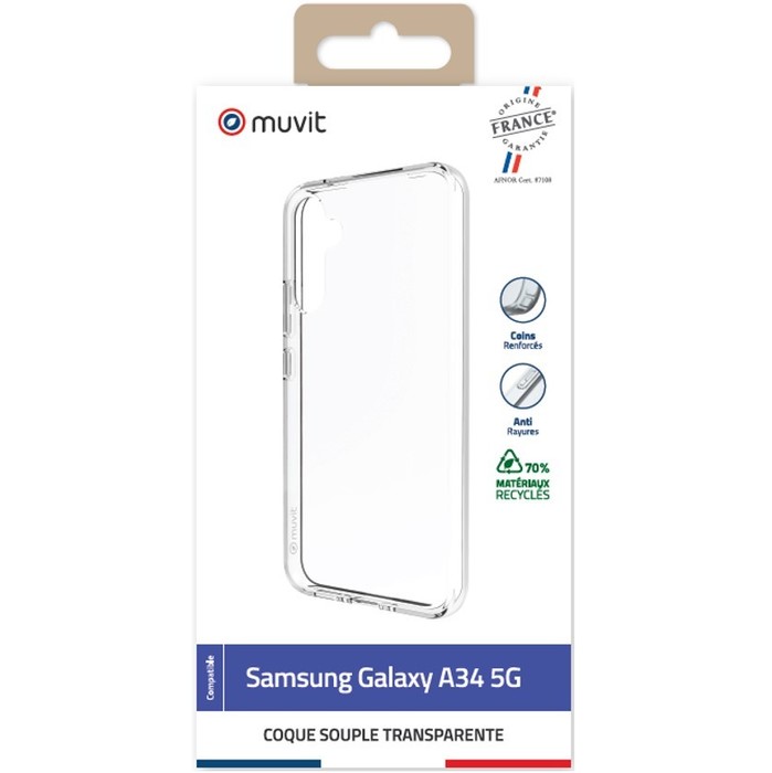 Image 2 COQUE TRANSPARENTE RECYCLEE SAMSUNG GALAXY A34 5G 3663111173048 MFCRS0015 big