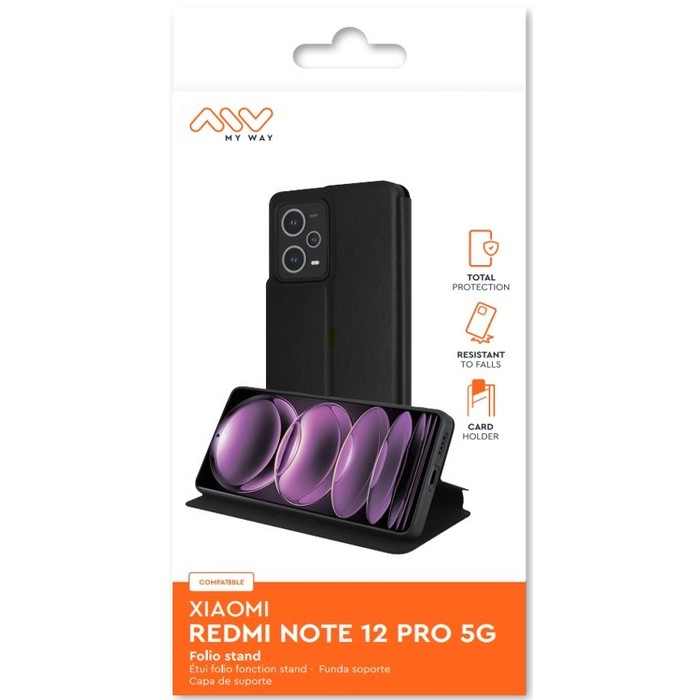 Image 2 MYWAY FOLIO STAND XIAOMI REDMI NOTE 12 PRO 5G 3663111172782 MWFLS0119 big