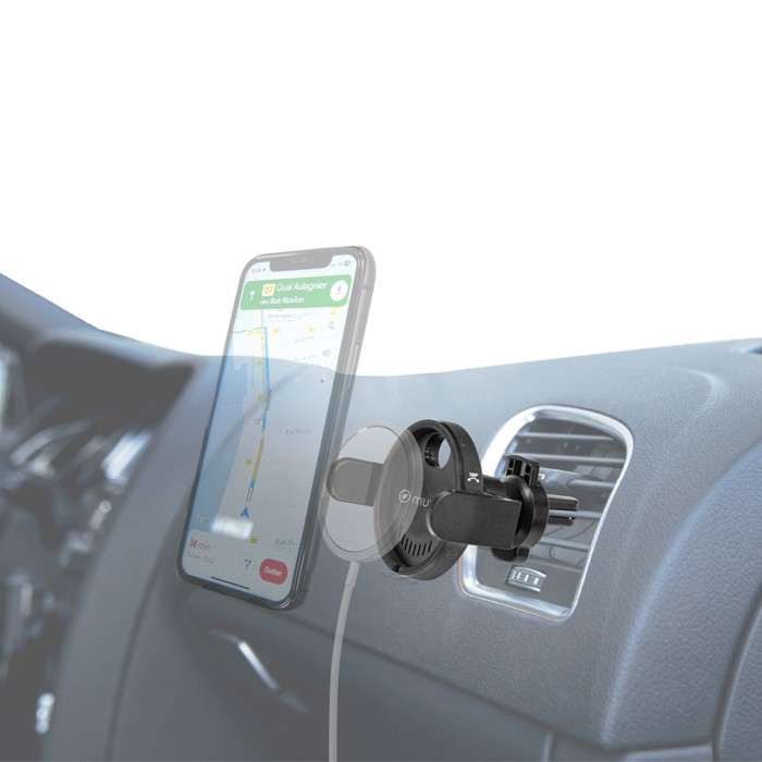 Image 1 SUPPORT VOITURE UNIVERSEL 2EN1 AVEC BERCEAU MAGSAFE EN PLASTIQUE RECYCLE 3663111175615 MCCHL0023 big