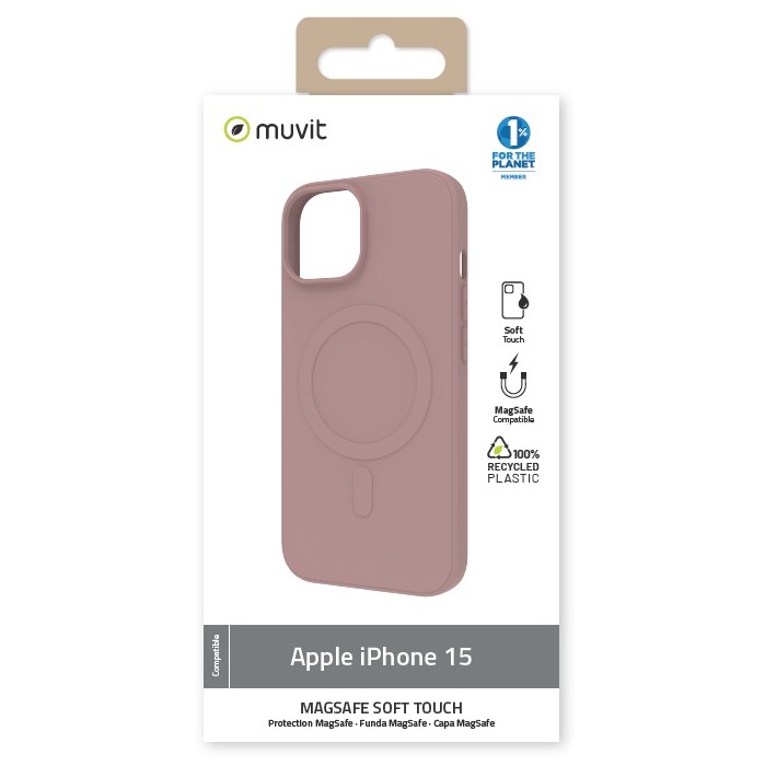 Image 2 MAGSAFE SOFT TOUCH ROSE POUDRE IPHONE 15 3663111176148 MCCRS0444 big