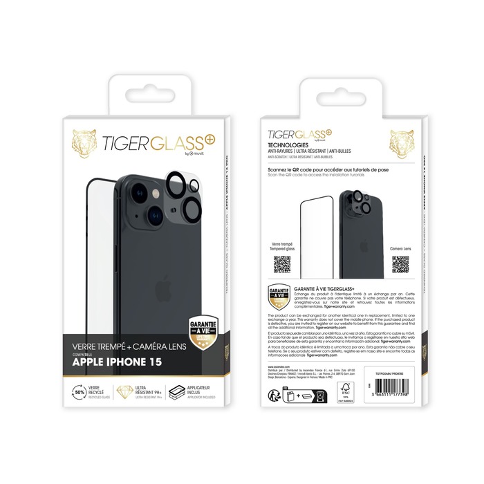 Tiger Glass Plus Pack Camera Lens iPhone 13 Pro Max - Protection