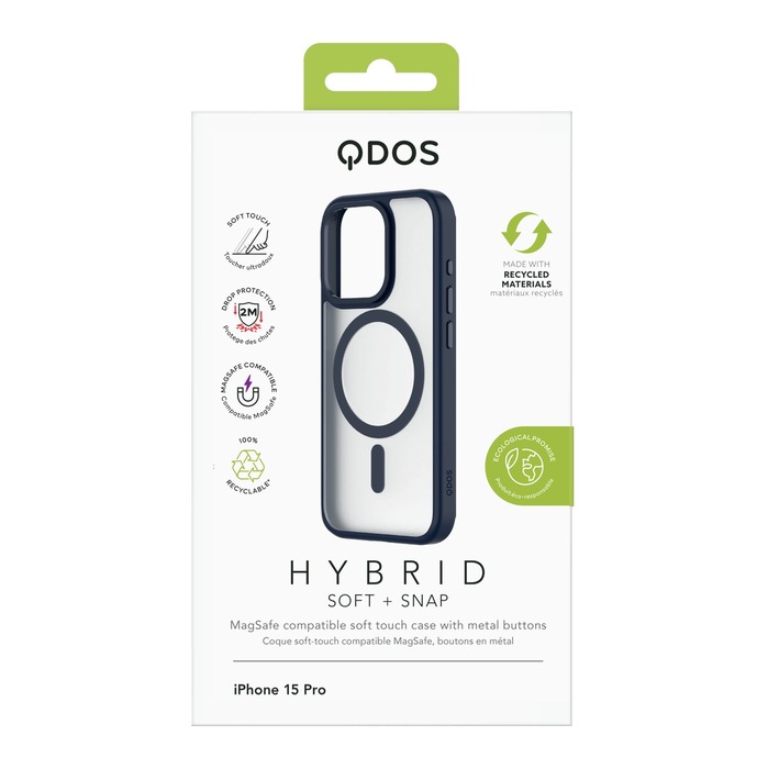 QDOS Hybrid Force avec Snap Apple iPhone 15 Pro - Coque téléphone -  Garantie 3 ans LDLC