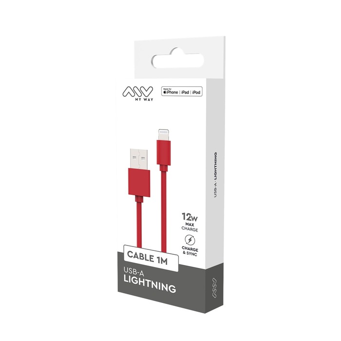 Image 2 CABLE USB-A LIGHTNING 1M ROUGE 3663111179194 MWUSC0056 big