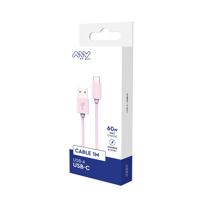Image 2 CABLE USB-A USB-C 1M ROSE 3663111179200 MWUSC0057 big