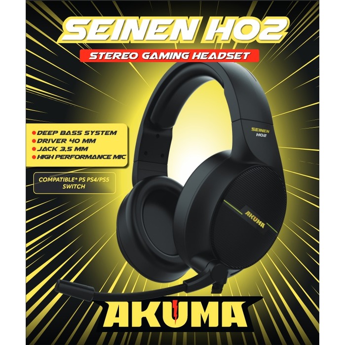 CASQUE GAMING FILAIRE SEINEN H02 NOIR : ascendeo grossiste Gaming