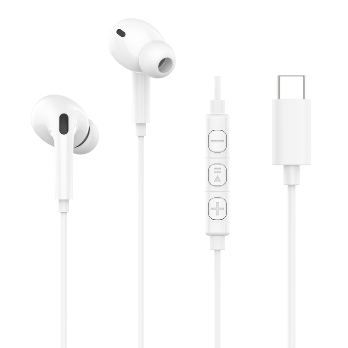 Image 1 ECOUTEURS INTRA USB-C PLASTIQUE RECYCLE BLANC 3663111182903 MCEPH0007 big