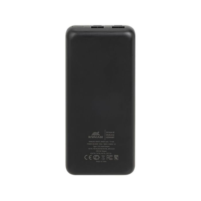 Image 2 POWERBANK 20000 MAH ECRAN LCD QC PD 45W POUR LAPTOPS NOIR 4260709011967 RIVAVA1075BK big