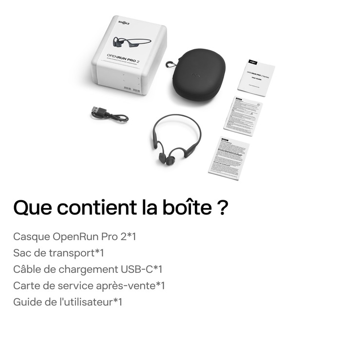 Image 7 CASQUE BT CONDUCTION OSSEUSE & AERIENNE OPENRUN PRO2 NOIR 0810092678922 SHK78922 big