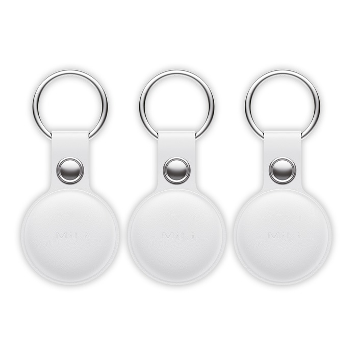 Image 1 PACK 3 MITAG TRACKER PORTE-CLES SIMILI CUIR BLANC 6938012332212 MMTRA3318 big