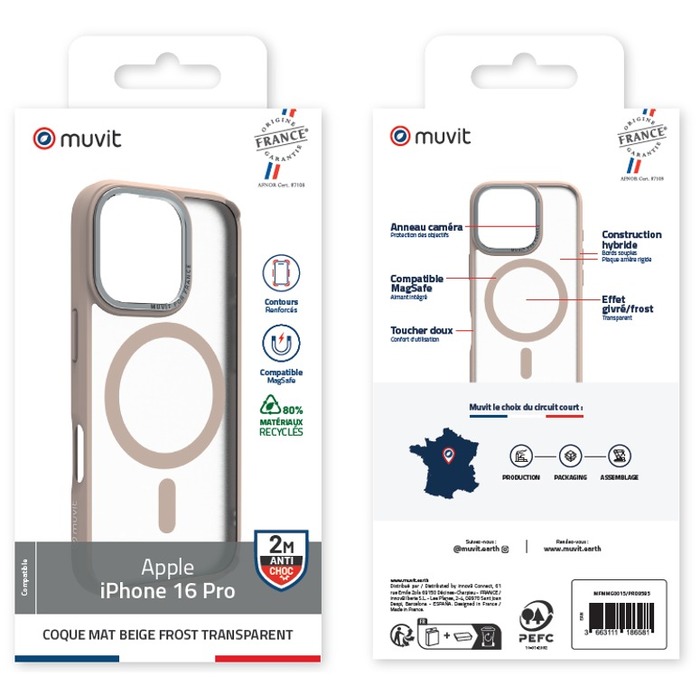 Image 2 COQUE MAGSAFE 2M MAT FROST BEIGE IPHONE 16 PRO 3663111186581 MFMMG0015 big