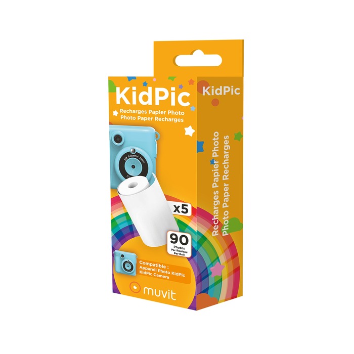 Image 3 5 ROULEAUX PAPIER APPAREIL PHOTO ENFANT KIDPIC 3663111187250 MUAPN0003 big