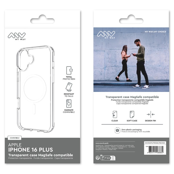 Image 2 COQUE MAGSAFE TRANSPARENTE IPHONE 16 PLUS 3663111188882 MWCRS0375 big