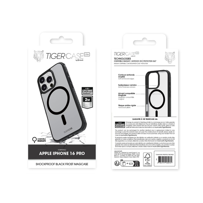 Image 2 TIGER CASE LITE COQUE BORD NOIR MAGSAFE 2M IPHONE 16 PRO 3663111189070 TLMAG0018 big