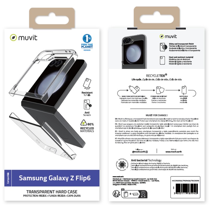 Image 2 COQUE SOUPLE TRANSPARENTE SAMSUNG GALAXY Z FLIP6 3663111189940 MCCRS0522 big