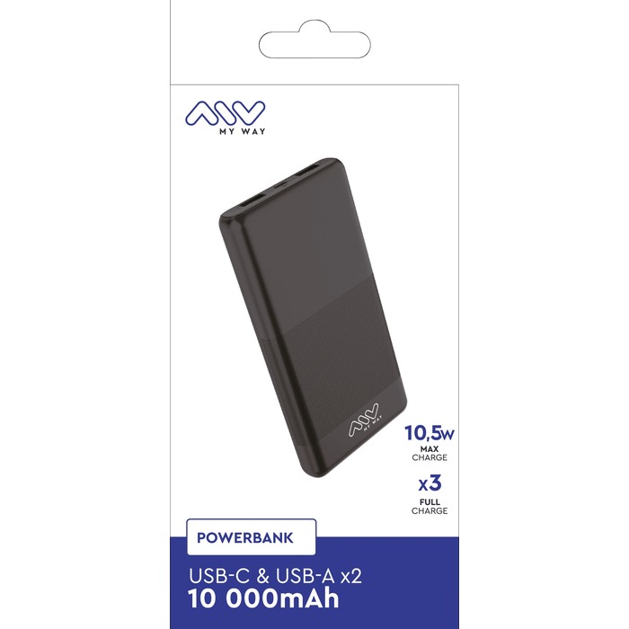 Image 2 POWERBANK 10000MAH USB-C + 2 USB-A NOIR PROMO 3663111191578 MWPOW0003 big