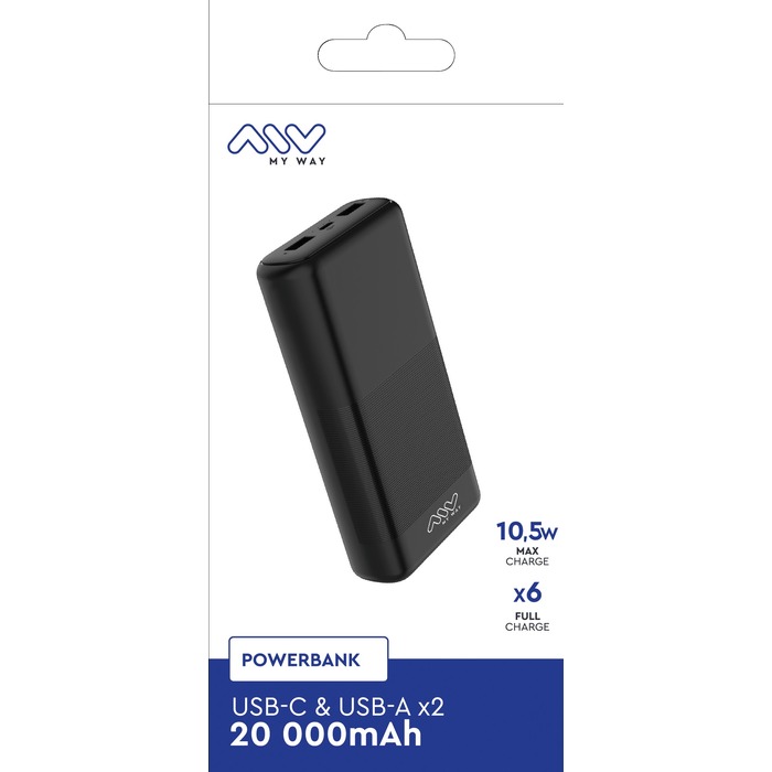 Image 2 POWERBANK 20000MAH USB-C + 2 USB-A NOIR PROMO 3663111191585 MWPOW0004 big