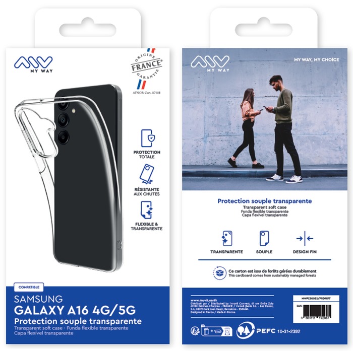 Image 2 COQUE SOUPLE TRANSPARENTE SAMSUNG GALAXY A16 4G/5G 3663111192087 MWFCS0022 big