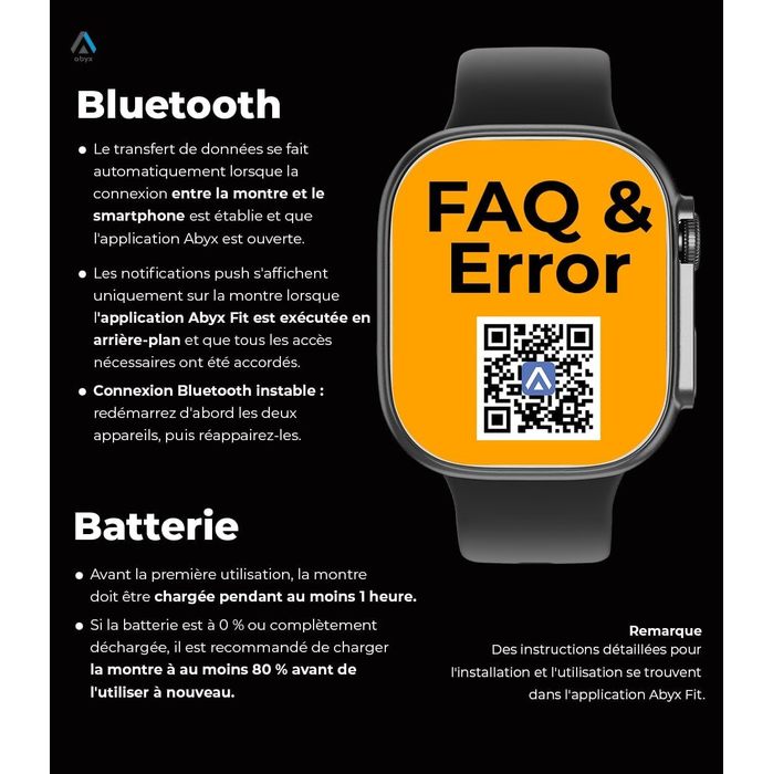Application Connexion Montre Montre Connectée Abyx Fit Touch