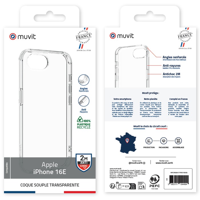 Image 2 COQUE TRANSPARENTE RECYCLEE IPHONE 16E 3663111194494 MFCRS0047 big