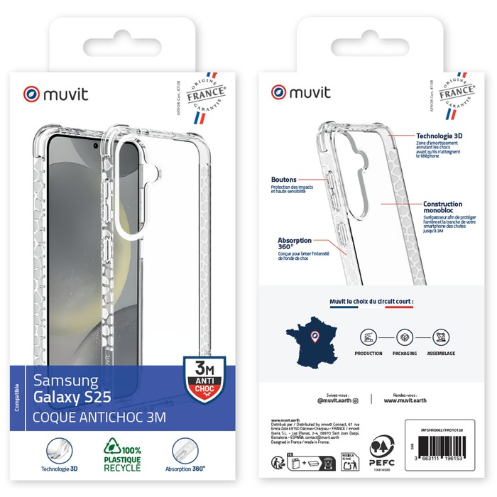Image 2 COQUE TRANSPARENTE RENFORCEE 3M SAMSUNG GALAXY S25 3663111196153 MFSHK0062 big