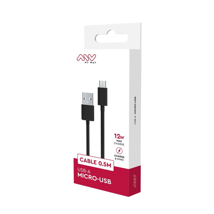 Image 2 CABLE USB-A MICRO-USB 0,5M NOIR 3663111196740 MWUSC0074 big
