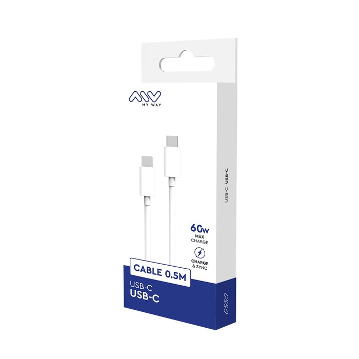 Image 2 CABLE USB-C USB-C 0,5M BLANC 3663111196771 MWUSC0077 big