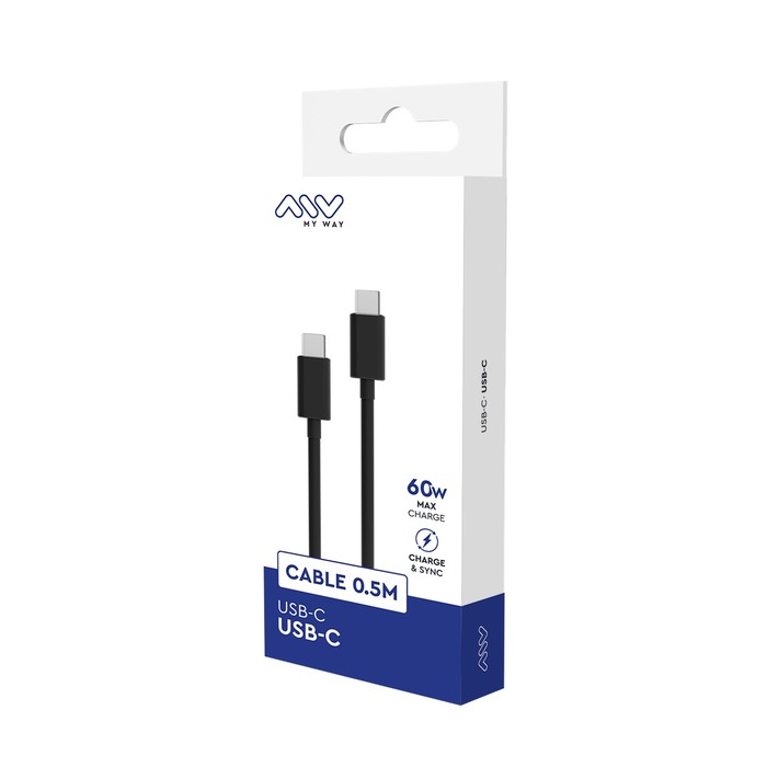Image 2 CABLE USB-C USB-C 0,5M NOIR 3663111196788 MWUSC0078 big
