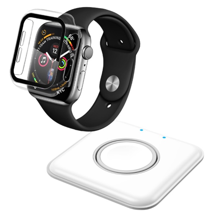 Image 2 PACK ESSENTIEL CHARGEUR ET VERRE TREMPE APPLE WATCH SE 44MM 5061008405070 QDS05070 big