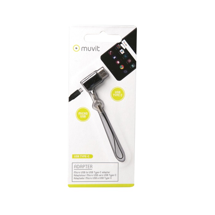 Image 2 ADAPTATEUR MICRO-USB/TYPE C AVEC ATTACHE NOIR 3663111123746 MUADP0014 big