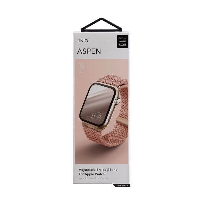 Image 4 ASPEN BRACELET TRESSE APPLE WATCH 40 38MM ROSE RAISIN 8886463677100 UNIQ108741 big