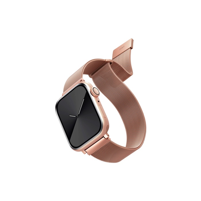 Image 1 DANTE APPLE WATCH 4 MESH STEEL STRAP 44MM ROSE ROSE GOLD 8886463669723 UNIQ108400 big