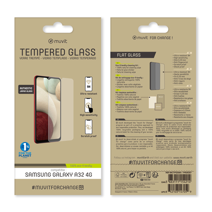 Image 2 VERRE TREMPE SAMSUNG GALAXY A32 4G 3663111154214 MCTPG0064 big