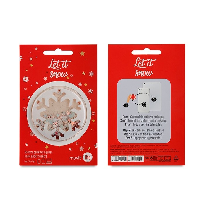 Image 2 STICKER SNOWFLAKE ROUGE 3663111135589 MLSTK0018 big
