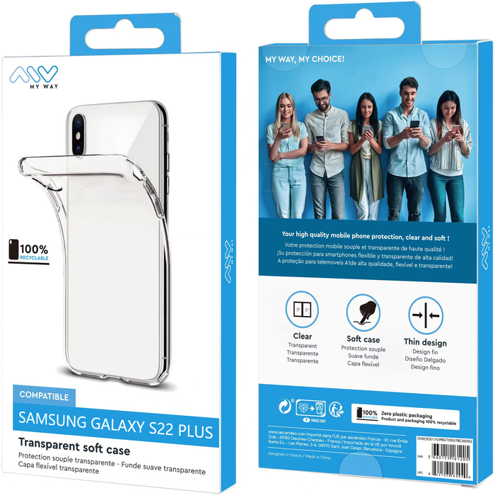 Image 2 COQUE SOUPLE TRANSPARENTE SAMSUNG GALAXY S22+ 3663111161205 MWCRS0174 big