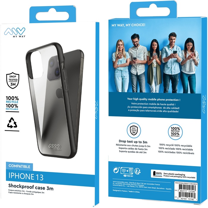 Image 2 RESPECT COQUE RENFORCEE 3M TRANSPARENTE IPHONE 13 3663111160208 MWCRF0004 big