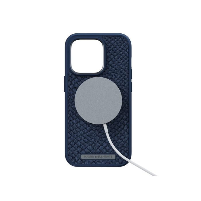 Image 5 NJORD COQUE MAGSAFE CUIR DE SAUMON IPHONE 14 PRO BLEU 8720574621136 NA43SL01 big