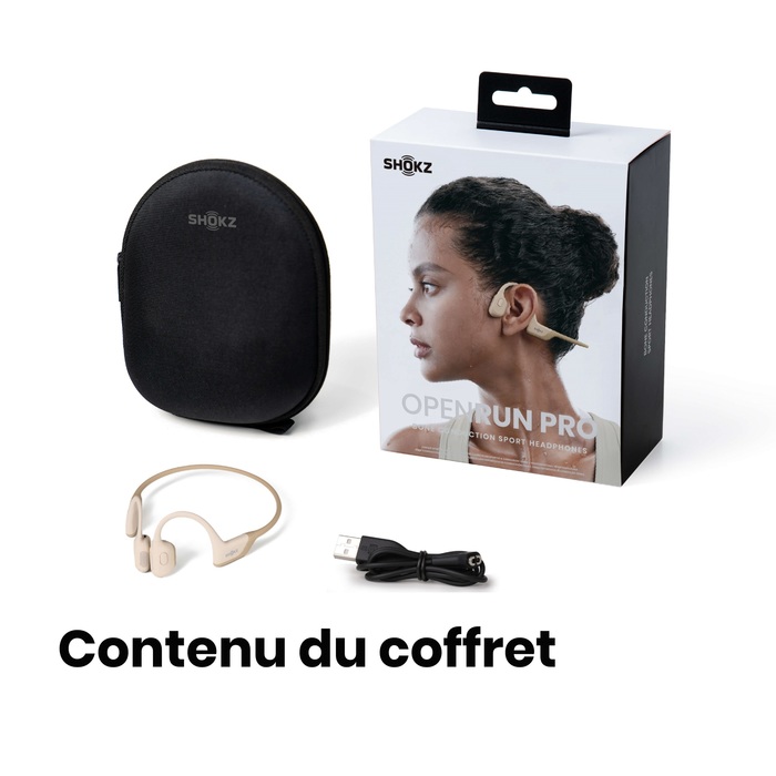 Image 10 CASQUE BT CONDUCTION OSSEUSE OPEN RUN PRO BEIGE 0850033806342 S810BG big
