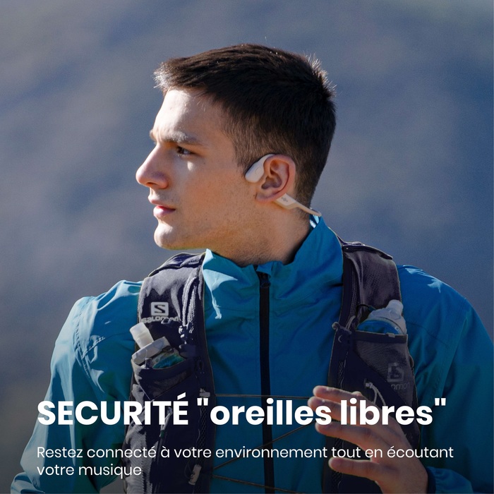 Image 5 CASQUE BT CONDUCTION OSSEUSE OPEN RUN PRO BEIGE 0850033806342 S810BG big