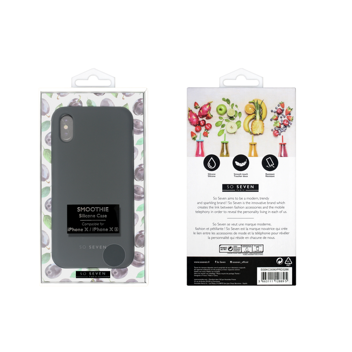 Coque Smoothie Gris Fonce Apple Iphone X Xs Ascendeo Grossiste Coques