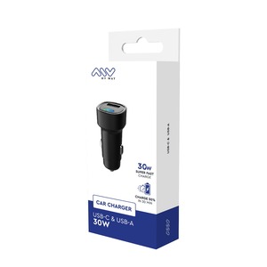 Image secondaire de CHARGEUR VOITURE 30W USB-C USB-A NOIR