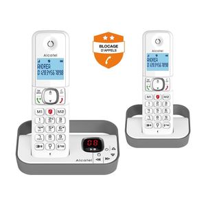 DECT AVEC BLOCAGE D APPELS REPONDEUR  F860 VOICE DUO GRIS